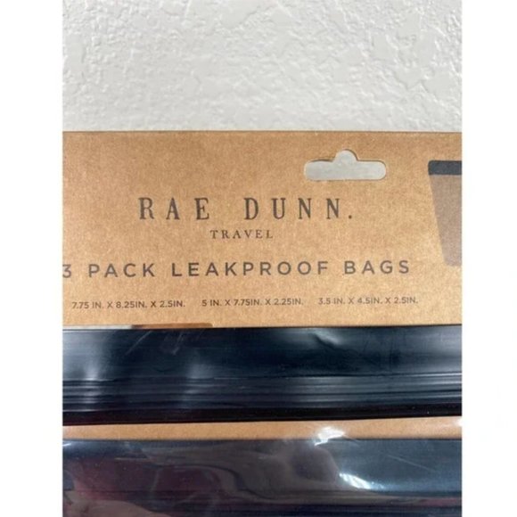 Rae Dunn travel 3 pack leak proof packing storage organization bags nwt - Picture 2 of 4